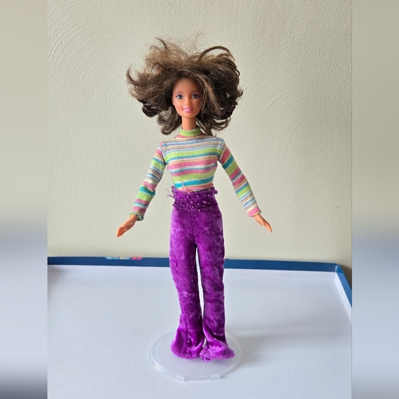 1999 VTG Mattel Barbie Doll with Rainbow Striped Top and Purple  Pants - Picture 4 of 17